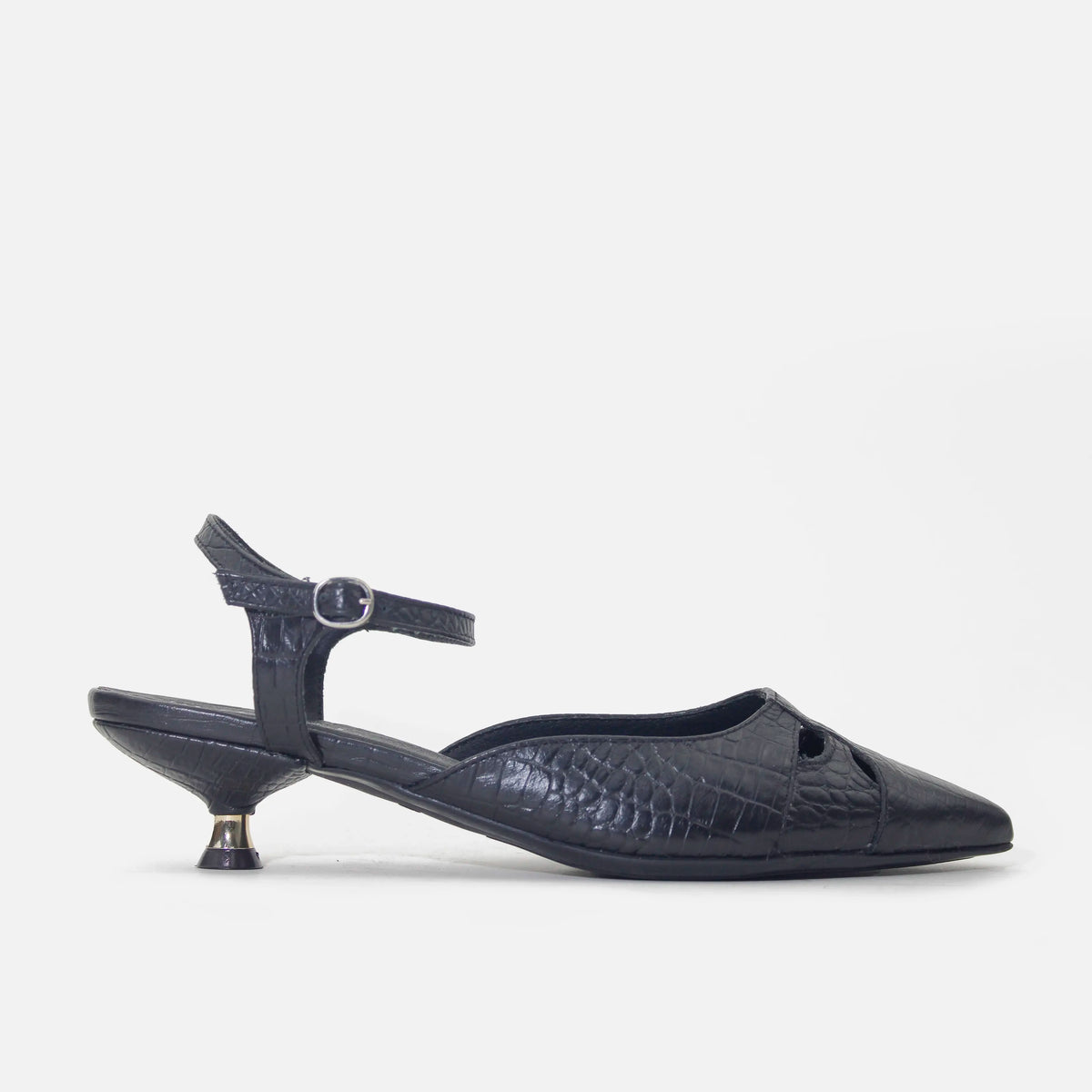 Tacones holly de cuero para mujer - Negro