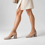 Tacones magnolia de cuero para mujer - Beige