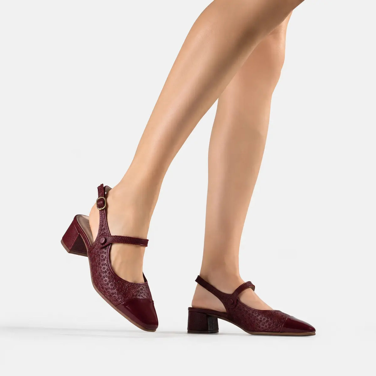 Tacones saphira de cuero para mujer - Negro