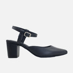 Tacones melanie de cuero para mujer - Negro