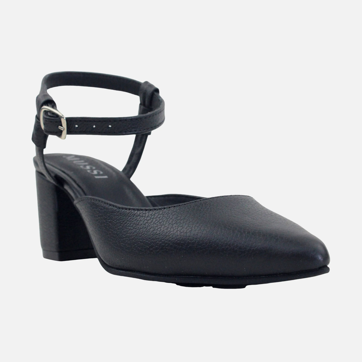 Tacones melanie de cuero para mujer - Negro