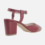 Tacones melanie de cuero para mujer - Vino