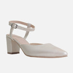 Tacones melanie de cuero para mujer - Oro