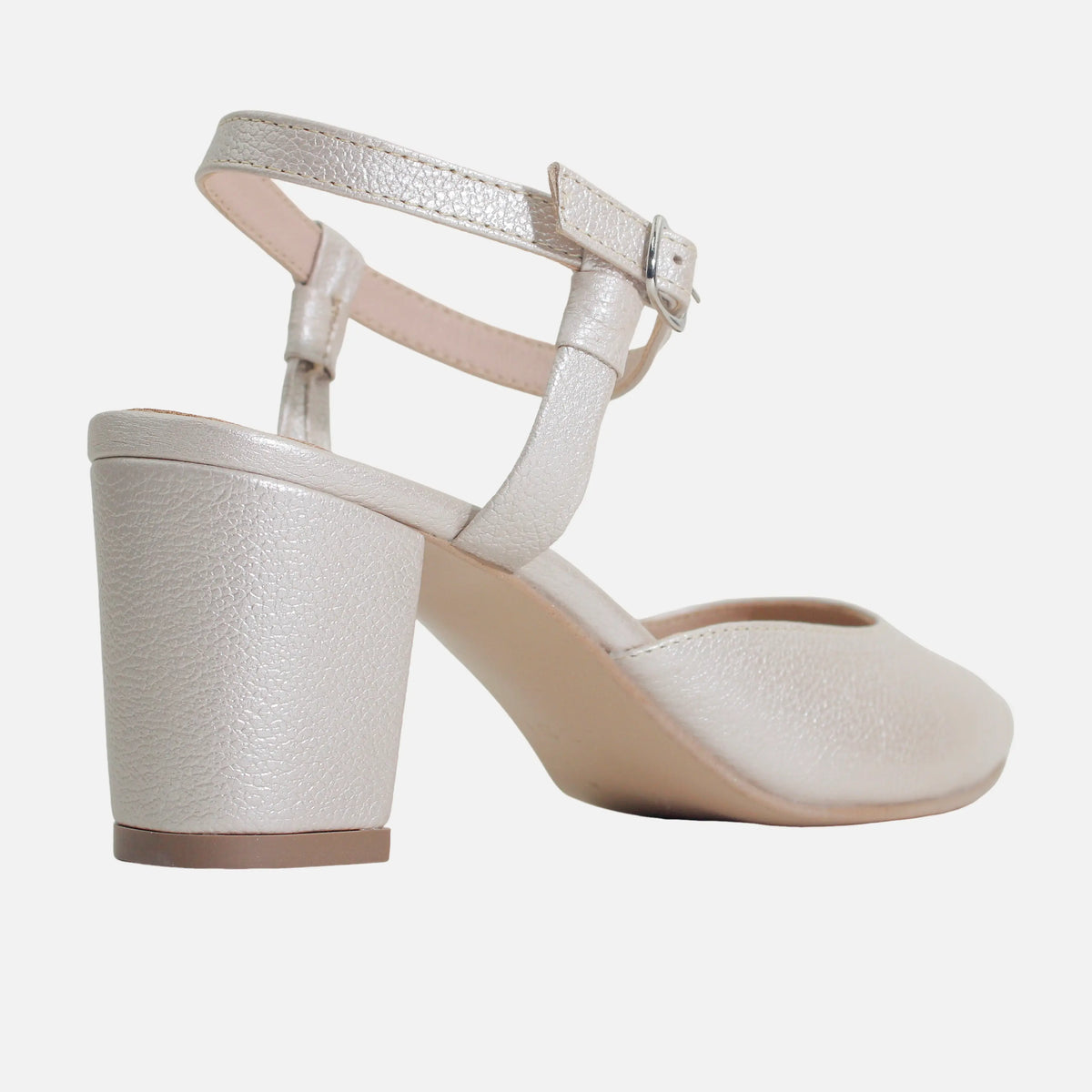 Tacones melanie de cuero para mujer - Oro