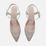 Tacones melanie de cuero para mujer - Oro