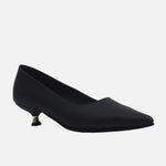 Tacones urel de cuero para mujer - Negro