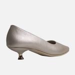 Tacones urel de cuero para mujer - Oro
