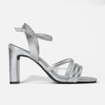 Sandalia tacon rosemary de sintético para mujer - Plateado