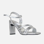 Sandalia tacon rosemary de sintético para mujer - Plateado