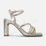 Sandalia tacon rosemary de sintético para mujer - Oro