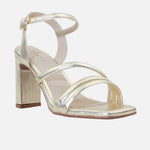 Sandalia tacon rosemary de sintético para mujer - Oro