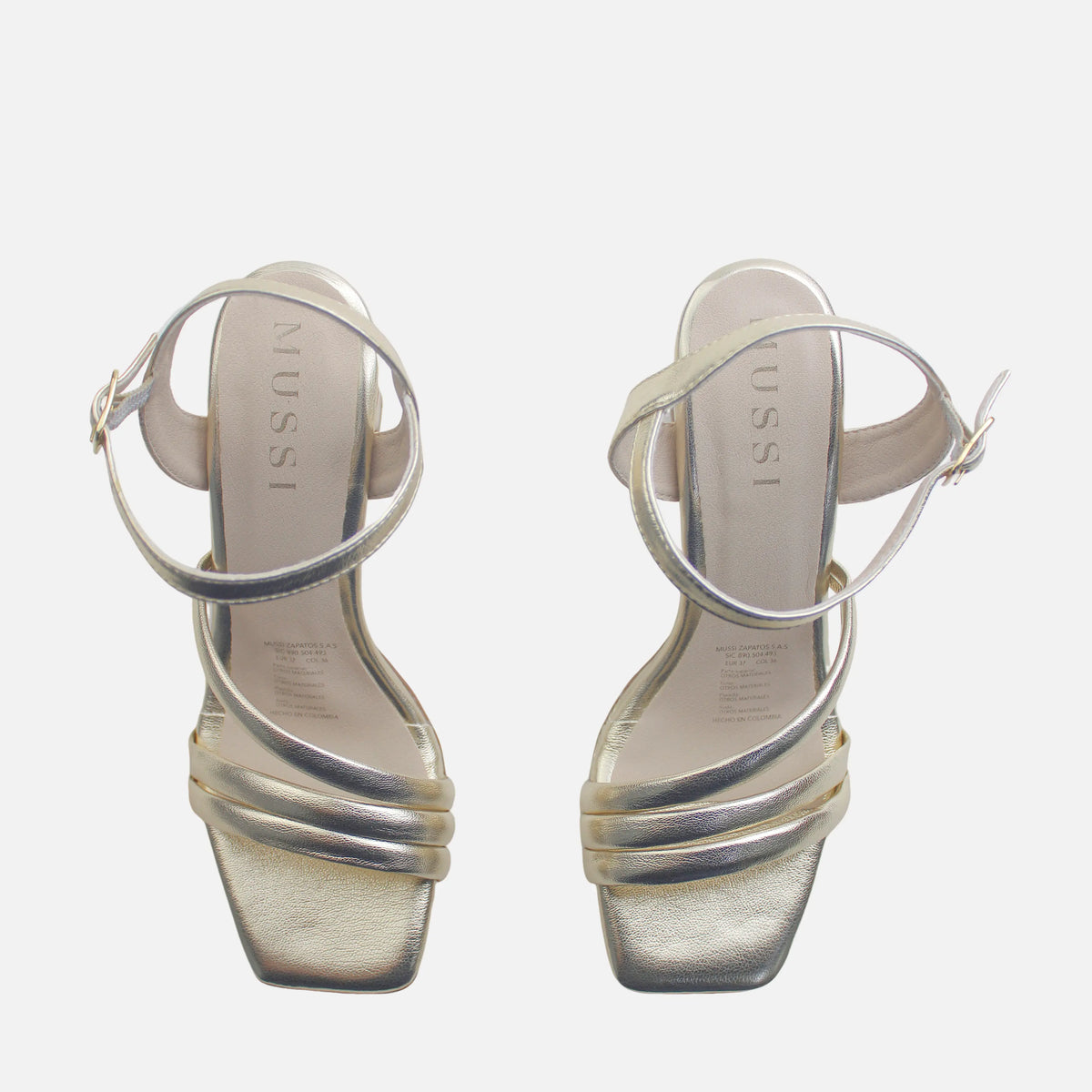 Sandalia tacon rosemary de sintético para mujer - Oro