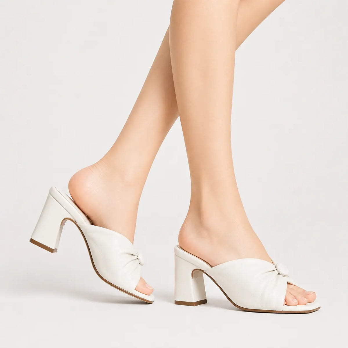 Sandalia tacon viden de sintético para mujer - Beige