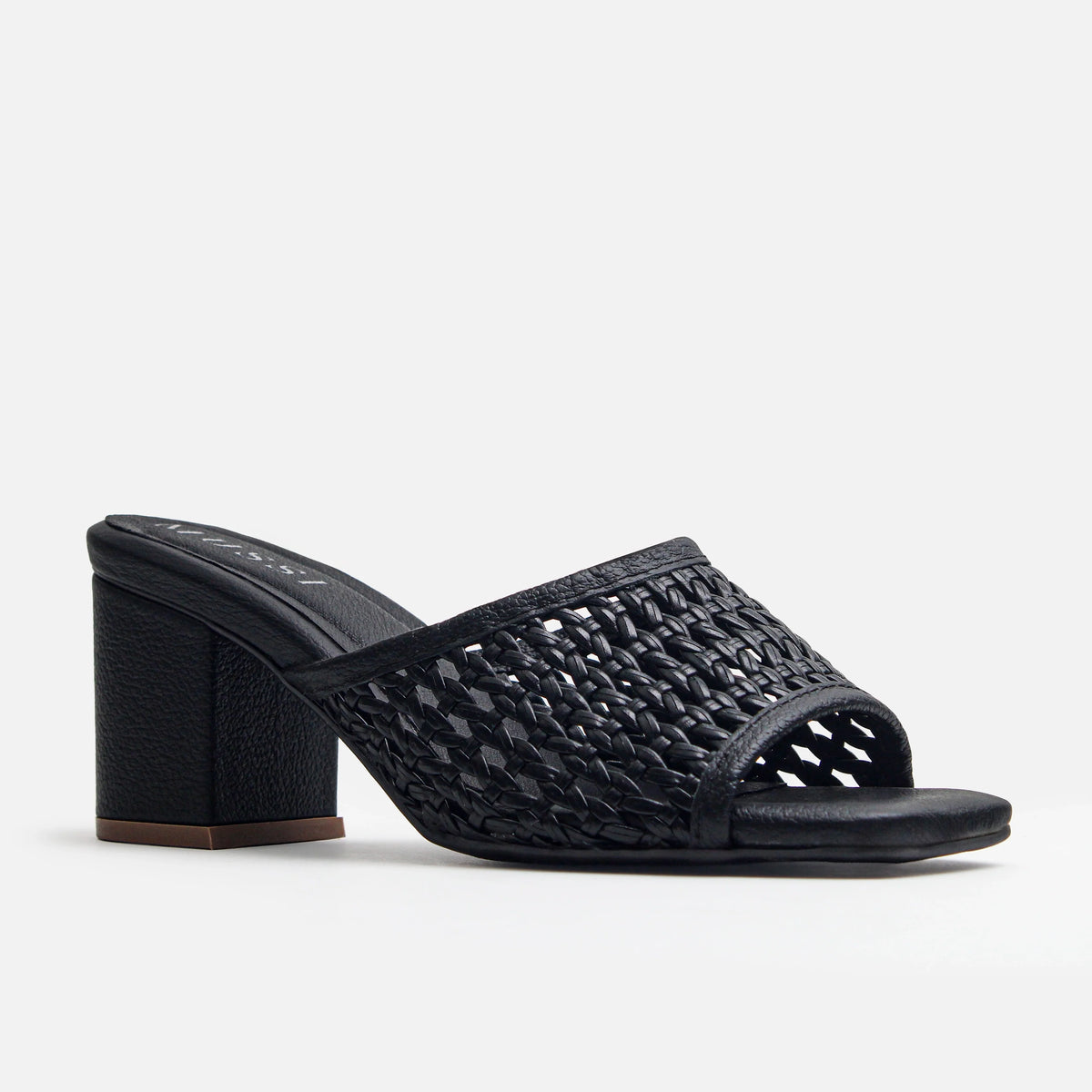 Sandalia tacon nativa de sintético para mujer - Negro