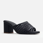 Sandalia tacon nativa de sintético para mujer - Negro