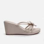 Sandalia plataforma ailin de sintético para mujer - Beige