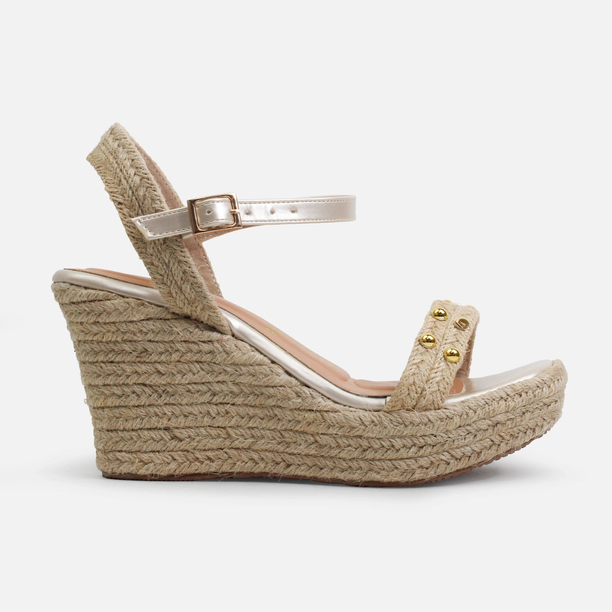 Sandalia plataforma elure de sintético para mujer - Oro