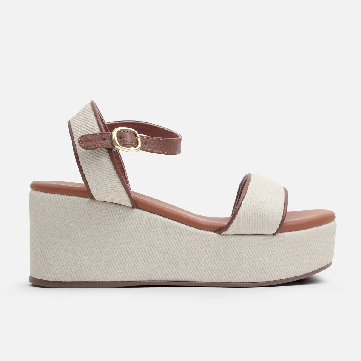 Sandalia plataforma zafira de sintético para mujer - Miel