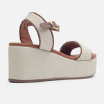 Sandalia plataforma zafira de sintético para mujer - Miel
