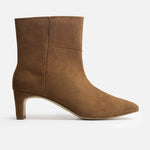 Botin tacon caprina de sintético para mujer - Miel