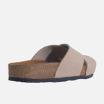 Sandalia plana elani de cuero para hombre - Taupe