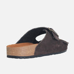 Sandalia plana alessandro de cuero para hombre - Café