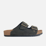 Sandalia plana alessandro de cuero para hombre - Verde