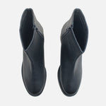 Botin tacon lili de cuero para mujer - Negro