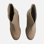 Botin tacon lili de cuero para mujer - Taupe