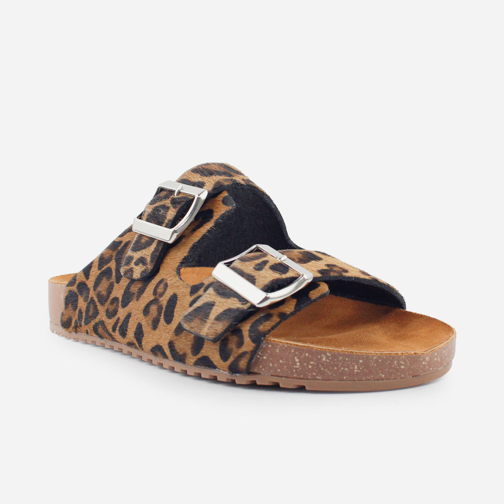 Sandalia plana gio de cuero para mujer - Culebracafe