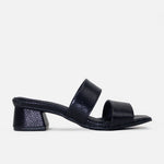 Sandalia tacon sarah de cuero para mujer - Negro