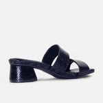 Sandalia tacon sarah de cuero para mujer - Negro