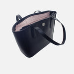 Cartera fivela de cuero para mujer - Negro