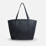 Cartera fivela de cuero para mujer - Negro