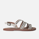 Sandalia plana temis de sintético para mujer - Hueso