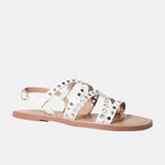 Sandalia plana temis de sintético para mujer - Hueso