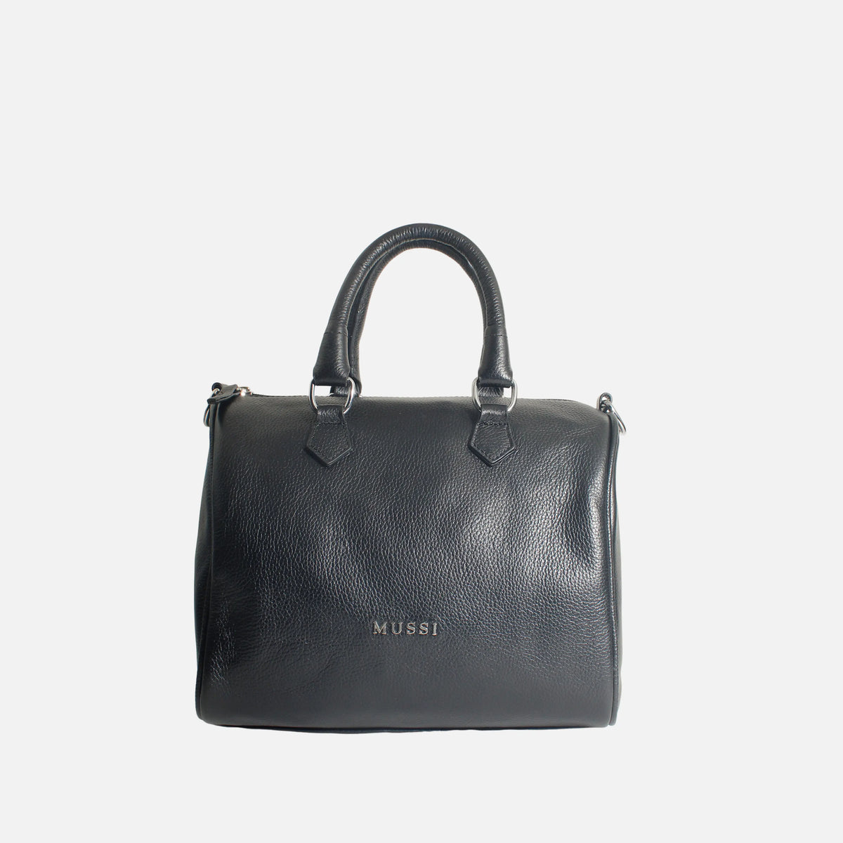 Cartera leira de cuero para mujer - Negro