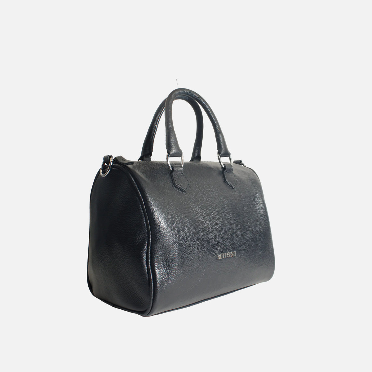 Cartera leira de cuero para mujer - Negro