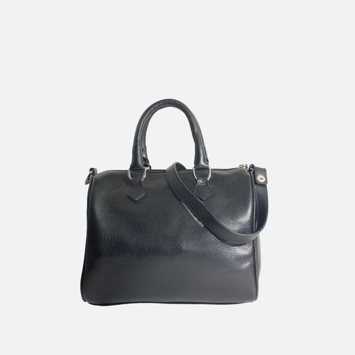 Cartera leira de cuero para mujer - Negro