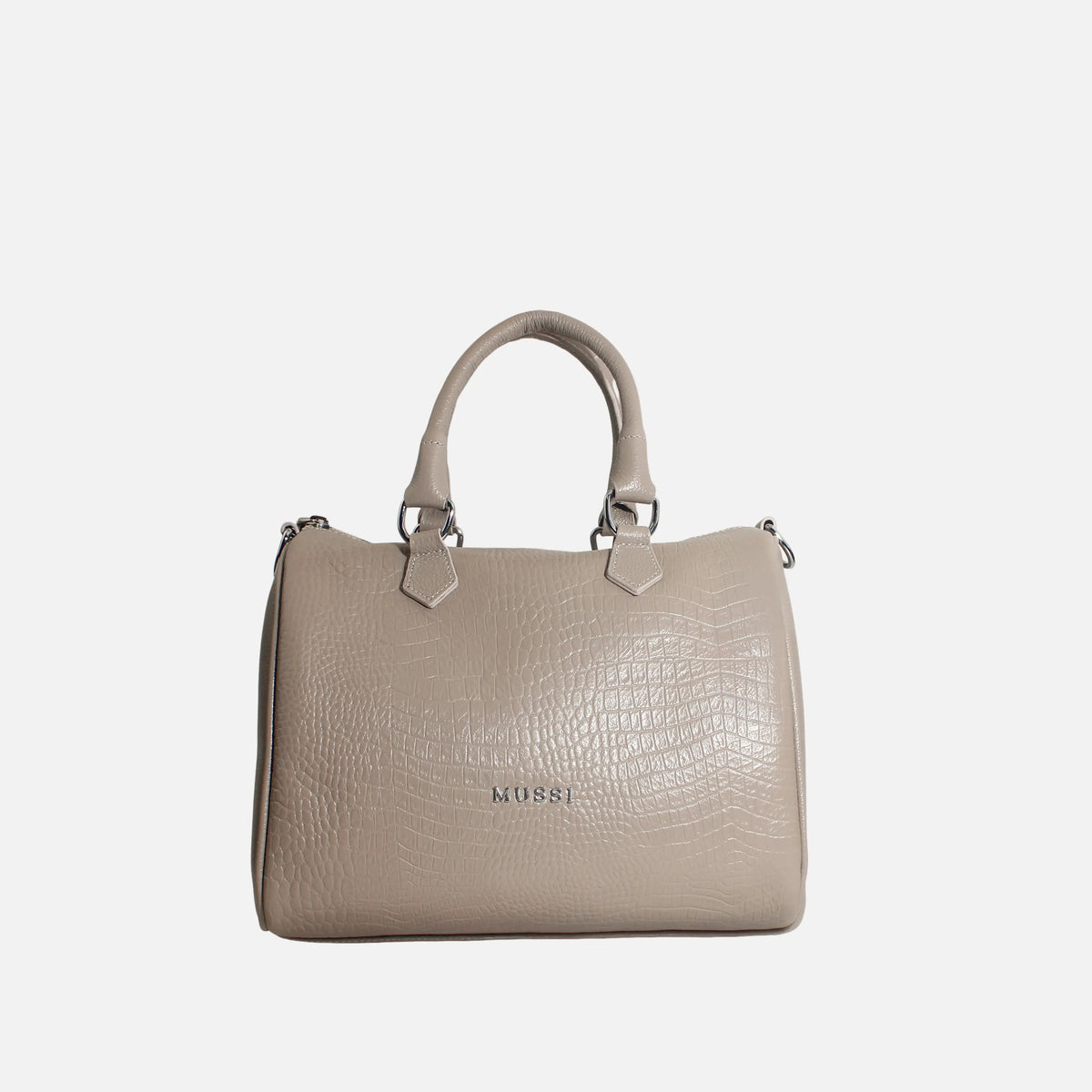 Cartera leira de cuero para mujer - Almendra