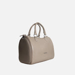 Cartera leira de cuero para mujer - Almendra