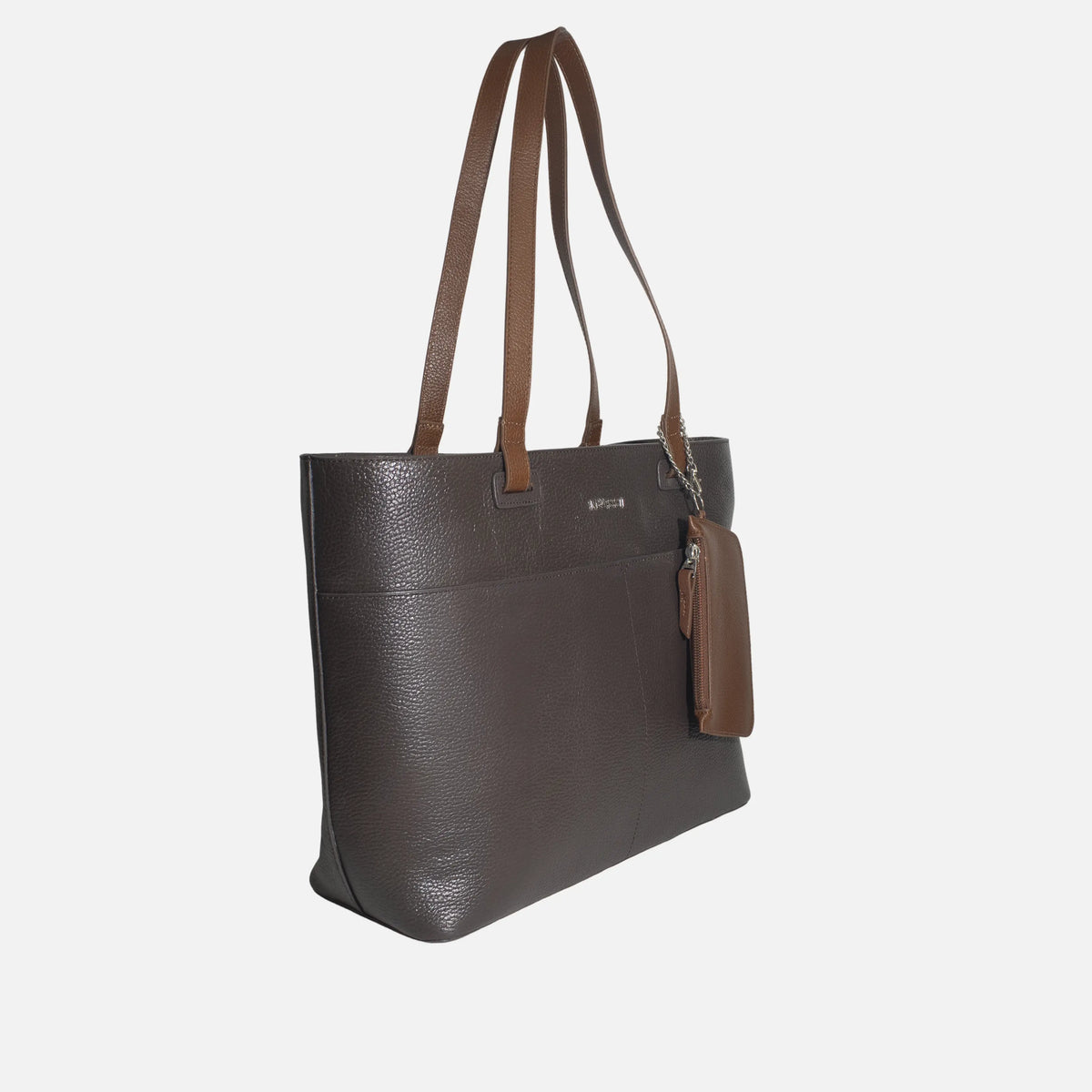 Cartera elara de cuero para mujer - Café