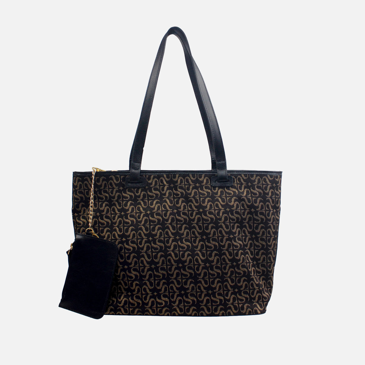 Cartera elara de cuero para mujer - Negro