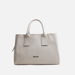 Cartera ondina de cuero para mujer - Hueso