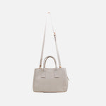 Cartera ondina de cuero para mujer - Hueso