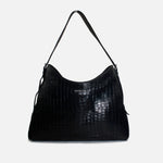 Cartera aurel de cuero para mujer - Negro