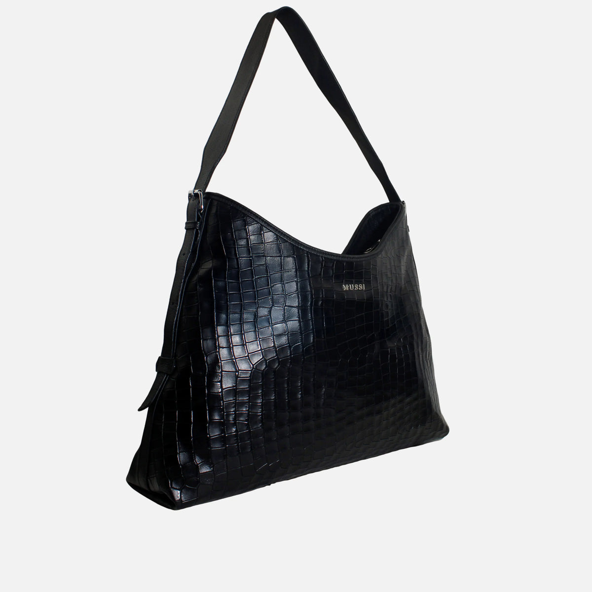 Cartera aurel de cuero para mujer - Negro