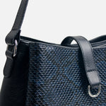 Cartera azalea de cuero para mujer - Azul