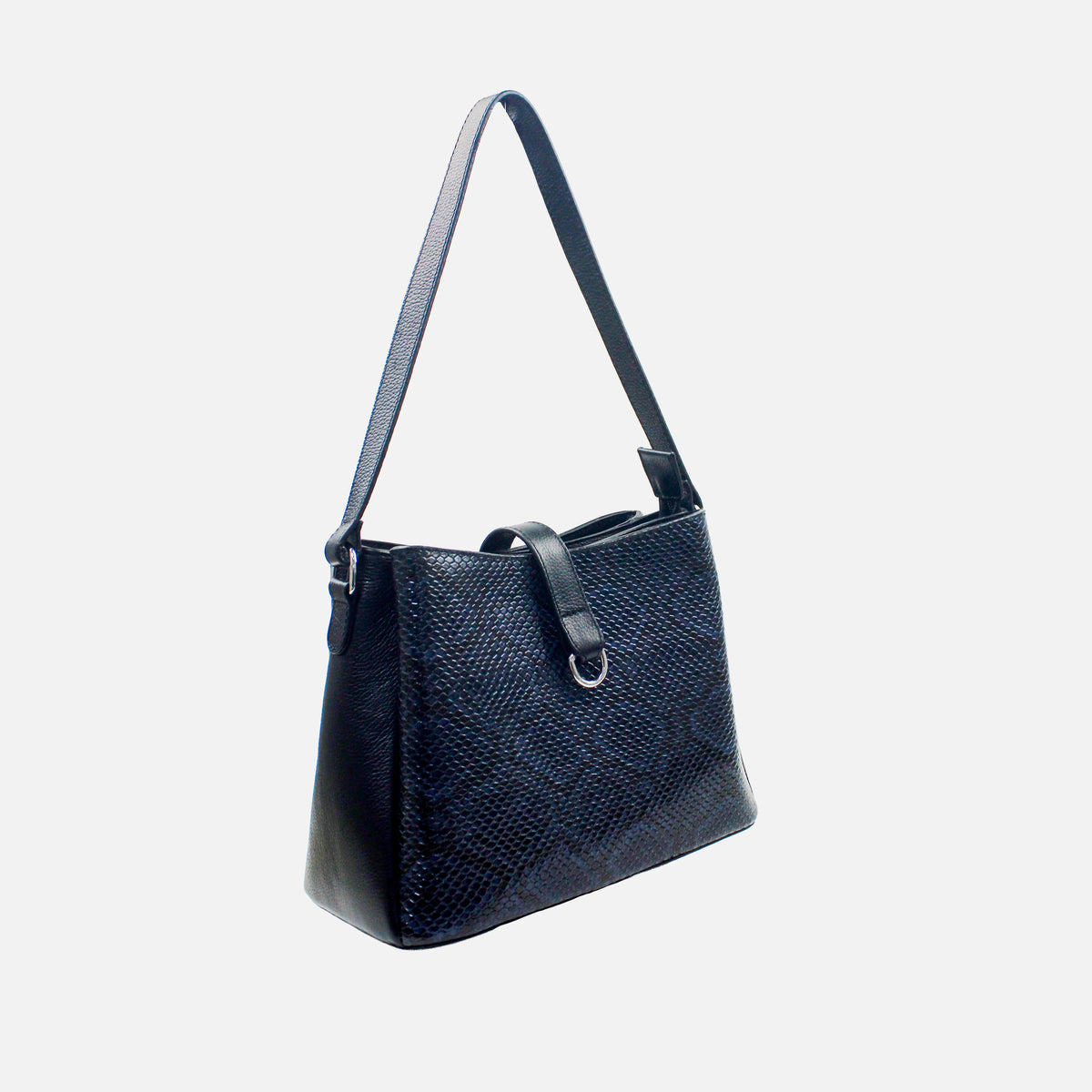 Cartera azalea de cuero para mujer - Azul