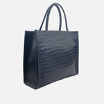 Cartera camellia de cuero para mujer - Negro